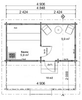 Баня из бруса 3.21